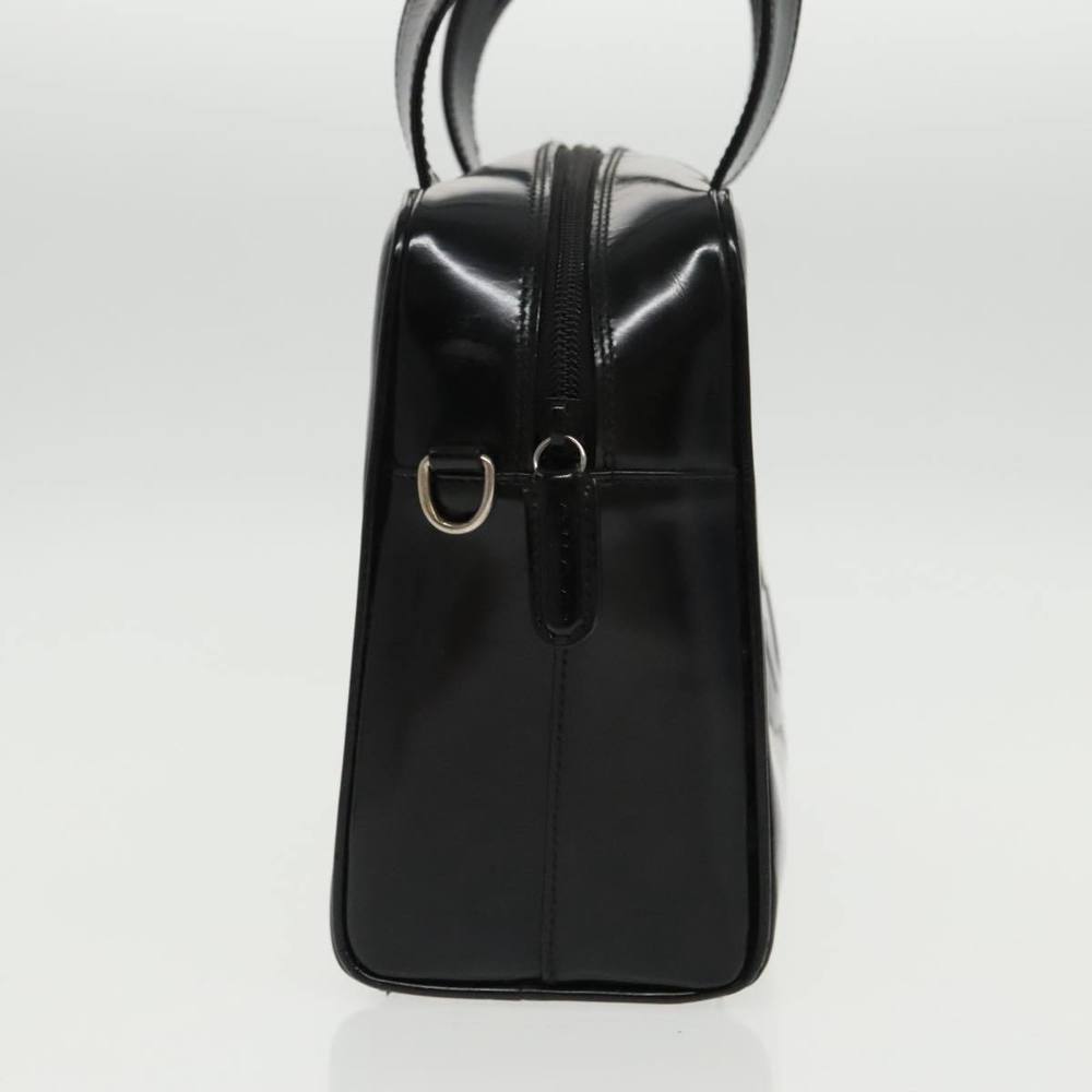 GUCCI Hand Bag Enamel 2way Black Silver 000 2058 0505 5 Auth ep6209 - Picture 4 of 16